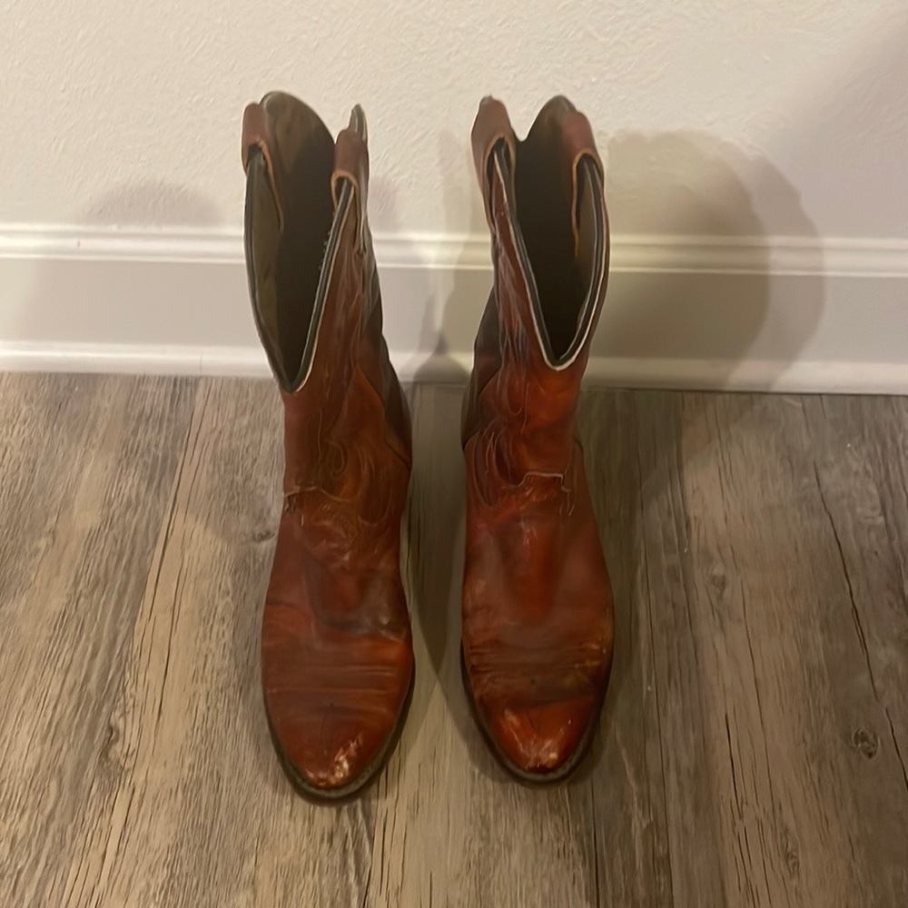 Wrangler Vintage Leather Cowboy Boots
